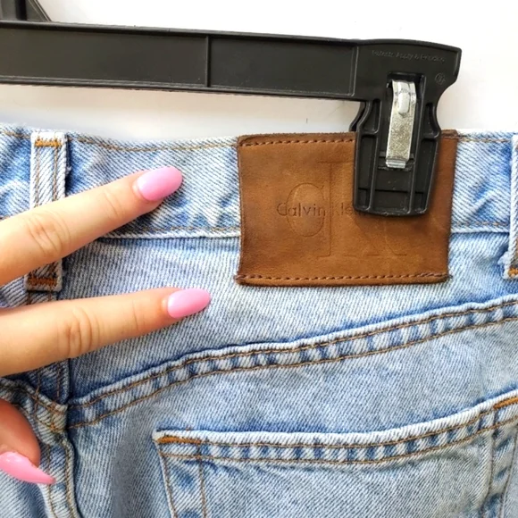 VINTAGE CALVIN KLEIN Light Denim 90s Jeans Sz 12 - Picture 13 of 16